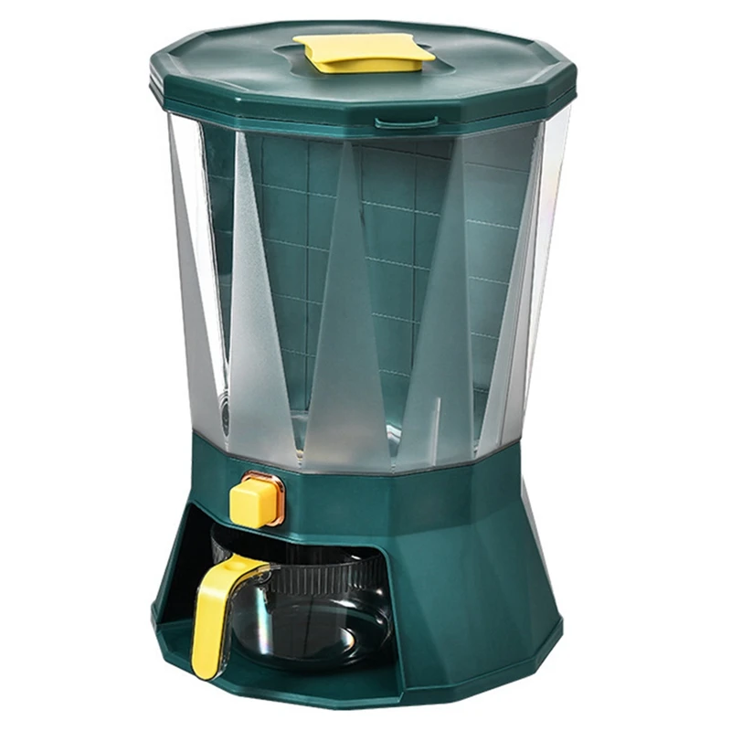 

4 In 1 Multifunction 360 Rotatable Grains Dispenser Cereal Rice Dispenser Food Compartment Storage 10KG