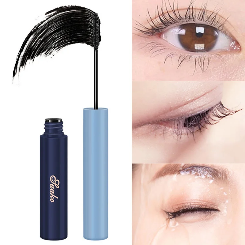 

Black Mascara Ultra-fine Brush Head Thick Long Curling Lengthen Mascara Waterproof Non-smudge Extension Eyelash Cosmetics Makeup