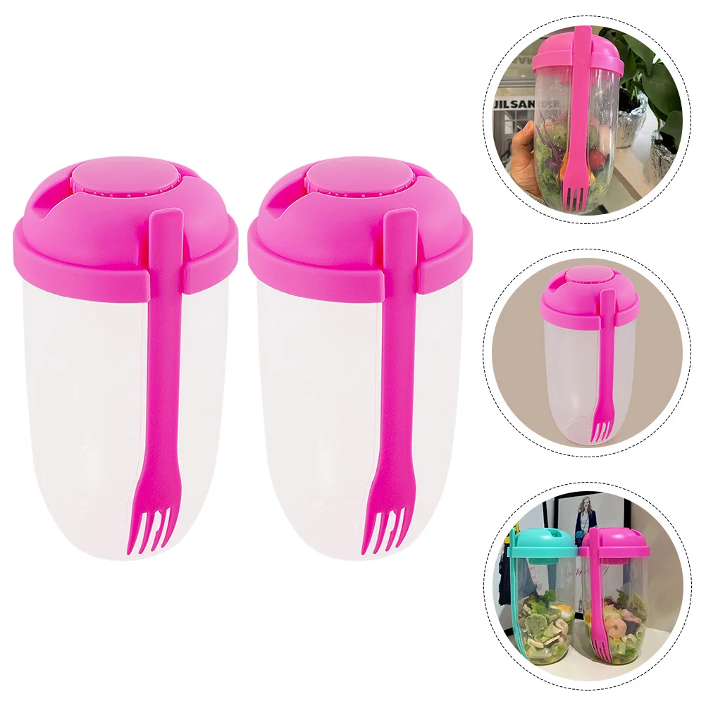 

Cups Salad Shaker Portabledressing Containergo Vegetablelid Multi Purposes