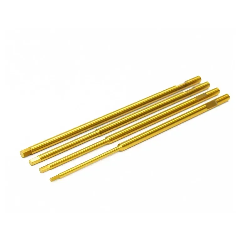 

4 шт. (1,5 мм + 2 мм + 2,5 мм + 3 мм) сменная шестигранная отвертка с титановым покрытием, золотая режущая головка