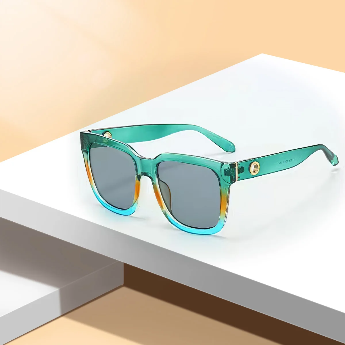 Винтажные Солнцезащитные Очки С Градиентом UV400 Поляризационные Прямоугольные