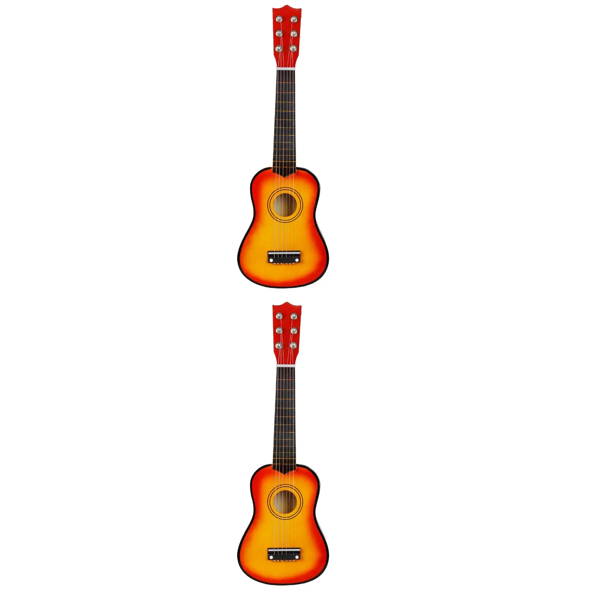 

2 Vintage Style 12 Bouquets Folk Guitar Mini Guitar for Kids Beginner Children