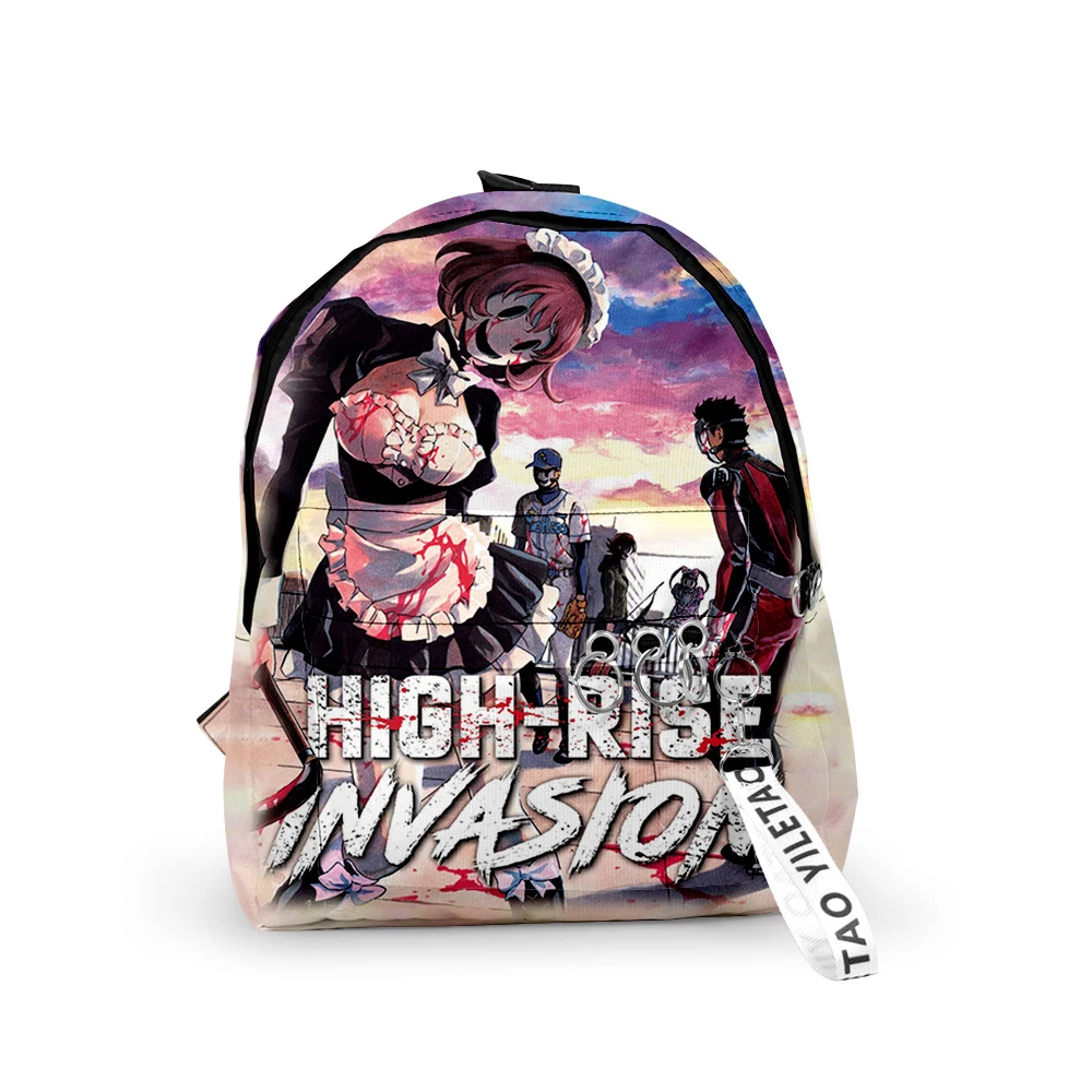 

Cartoon High-Rise Invasion Backpacks Boys/Girls pupil School Bags 3D Print Keychains Oxford Waterproof Cute Small Backpacks