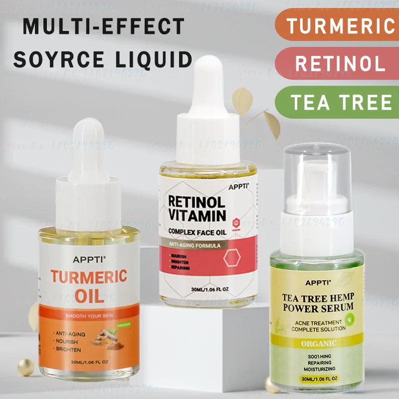 

Essence Retinol Hyperactive VC Brightening Turmeric Tea Tree Facial Skin Care Essential Oil Stock Solution 30ml Face Serum