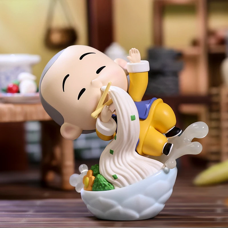 POP MART The Little Monk Yichan Chinese Delicacy Blind Box Collectible Cute Action Kawaii anime toy figures Birthday Gift images - 6