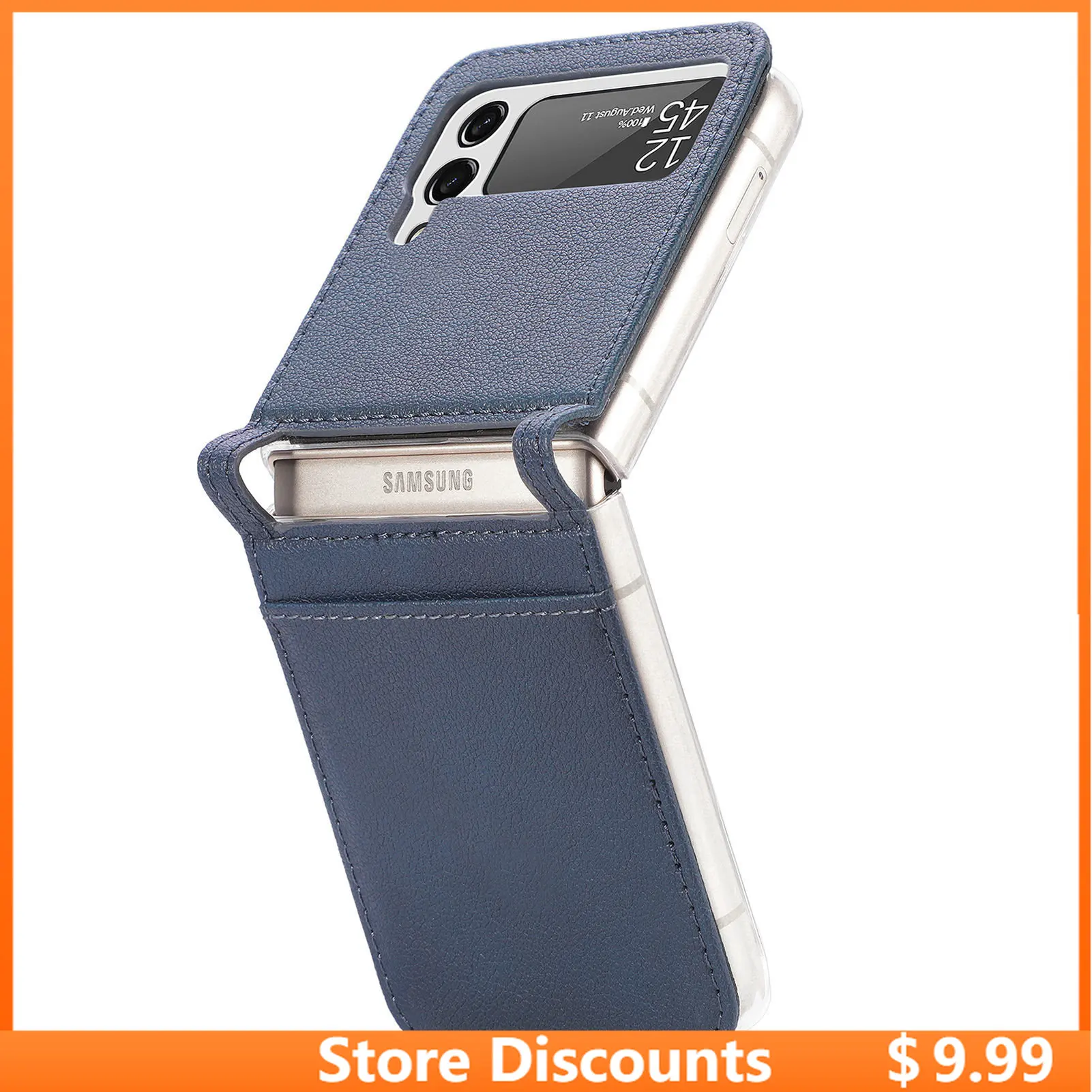 

For Samsung Galaxy Z Flip 3 5G PU Leather Card Slot Wallet Phone Case For Samsung Z Flip 5G Shockproof Holder Protect Cover