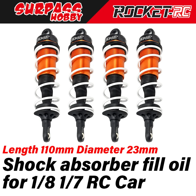 

Surpass Hobby ZD Racing 4 шт. металлический амортизатор заполняющий масляный амортизатор для 1/7 1/8 радиоуправляемых автомобилей EX-07 багги Грузовик внедорожник Traxxas Wltoys