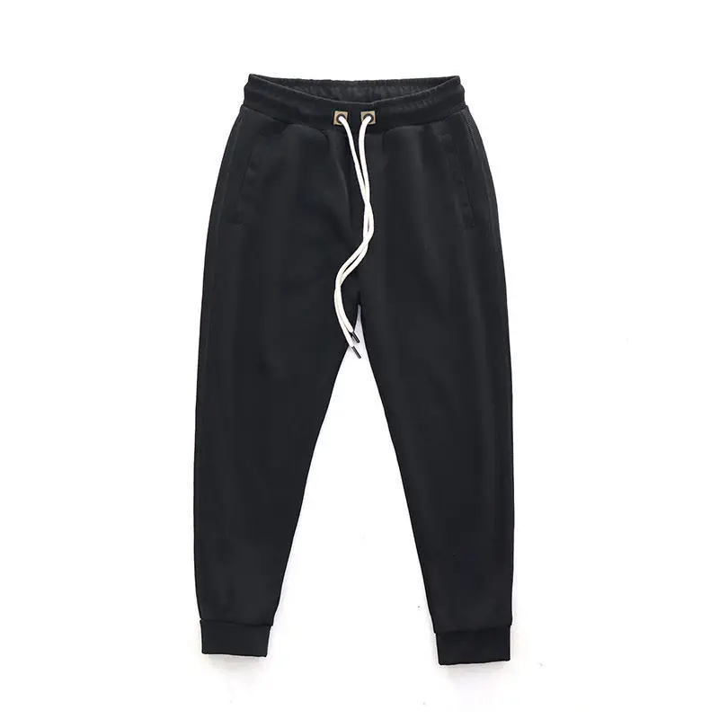 

Men Cotton Casual Pants Drawstring Sweatpants Loose Trousers Autumn Winter Streetwear Bottoms