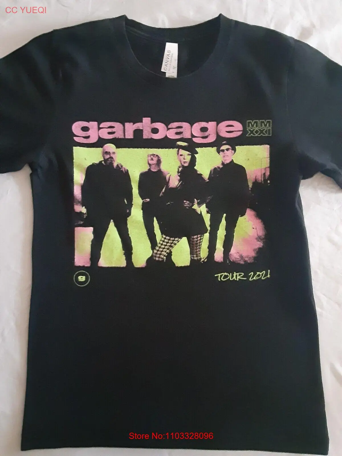ФУТБОЛКА GARBAGE MMXXI TOUR 2021 музыкальная рок-группа МАЛЕНЬКАЯ ЧЕРНАЯ