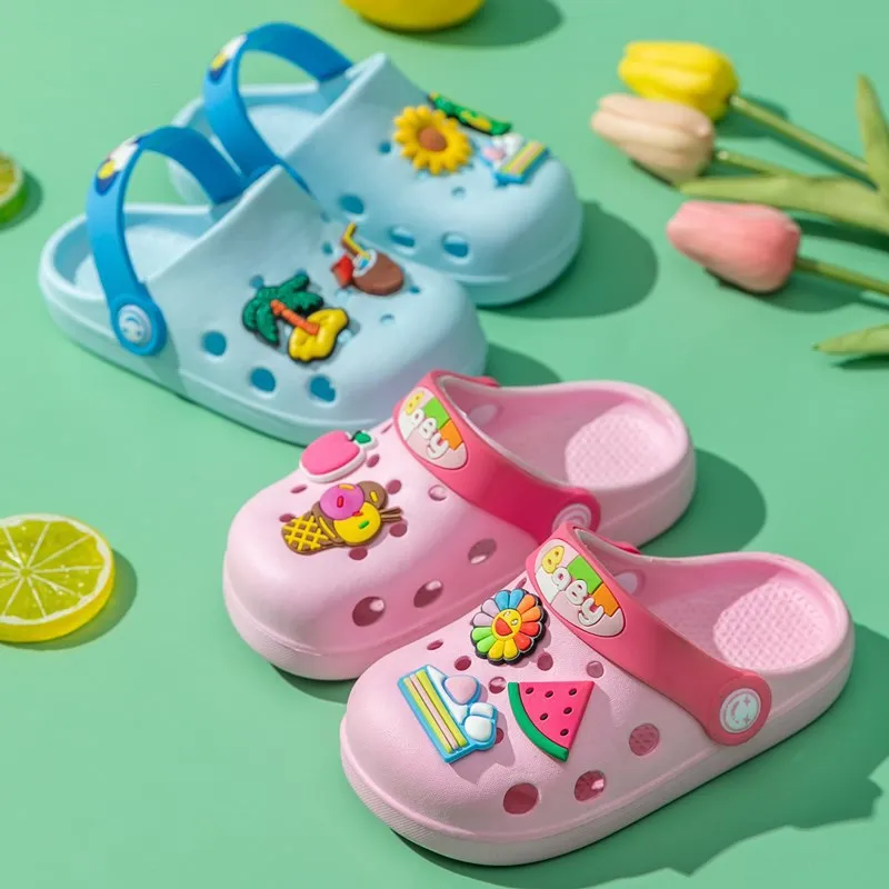 2022 Children Garden Shoes Boy Girl Cartoon Sandal Summer Non-slip Slippers Kid Baby Beach Sandals Kids Shoes Boys Slippers