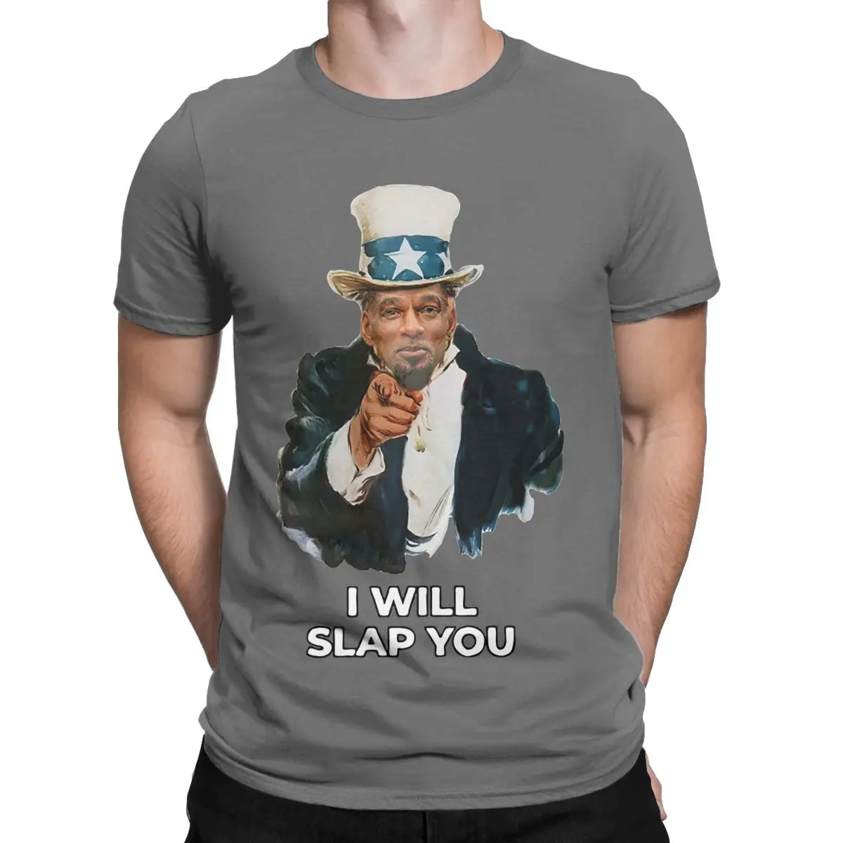 

Винтажная футболка с надписью I Will Slap You для мужчин и женщин, футболка из чистого хлопка с круглым вырезом, футболка с короткими рукавами Уилл...