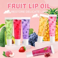 6pcs fruit vitamin lip oil set cherry peach grape 6 type super moisturizing kids girls lip gloss kawaii lips care bulk