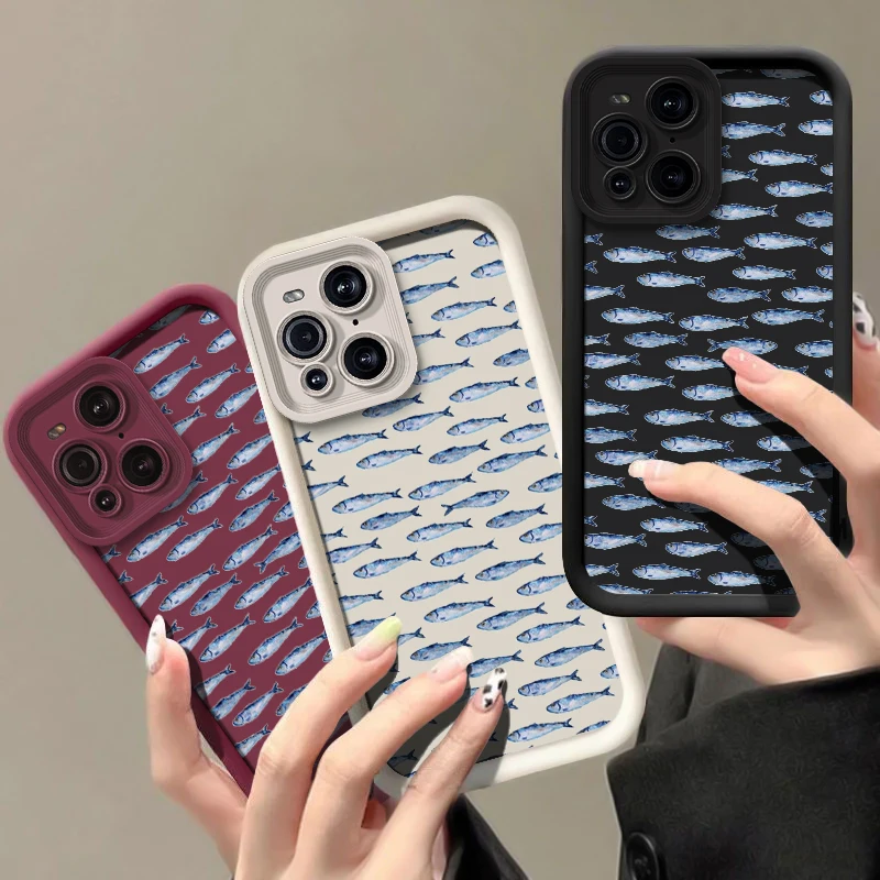 Фото Мягкий силиконовый чехол для телефона Motorola Moto G06 G56 G86 G100 E40 G14 G9 Play E32 E14 E13 G05 G85, матовый чехол с рисунком морской рыбы №2
