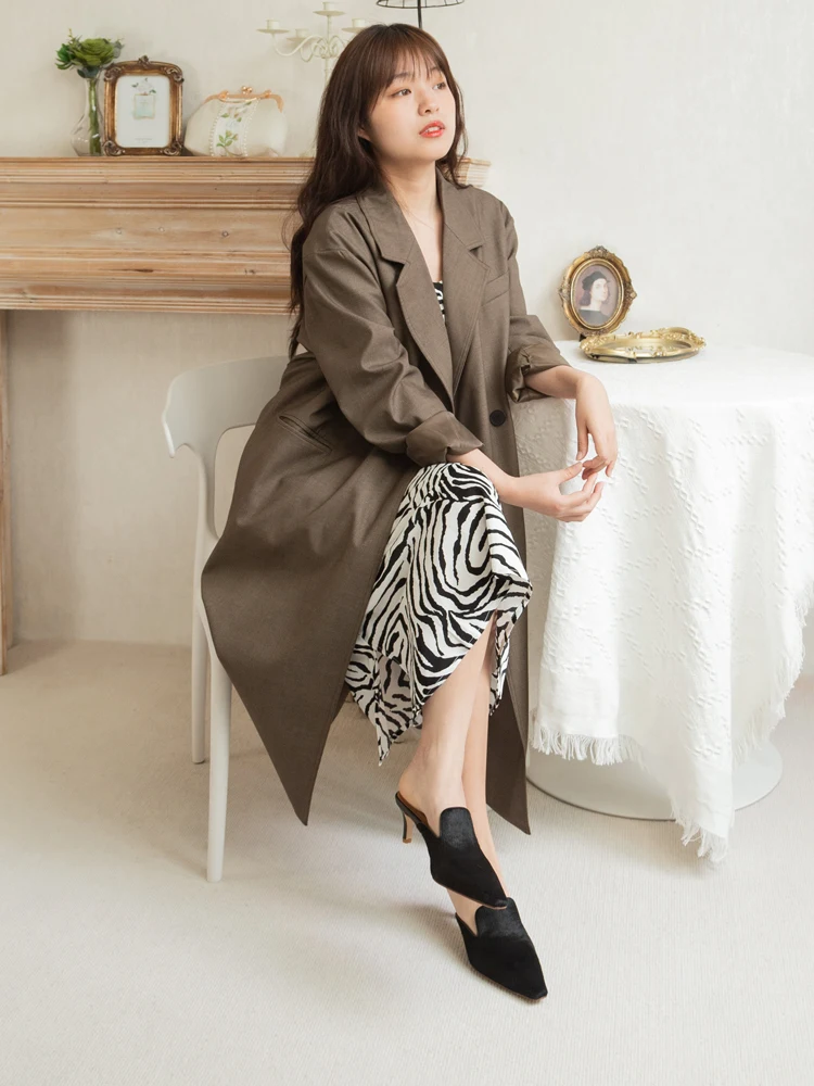 Винтажные туфли без задника из натуральной кожи на шпильке черные сандалии в