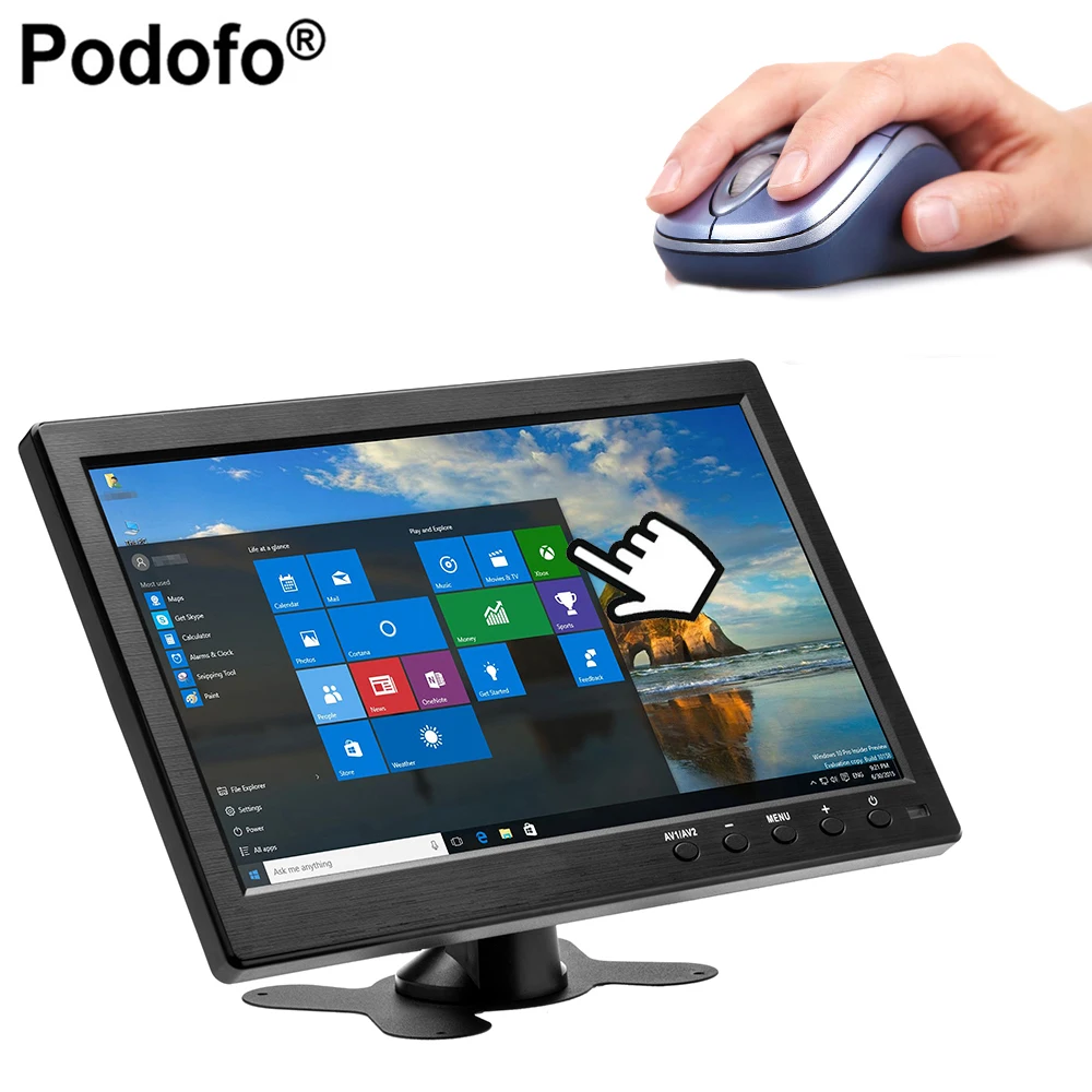 $54.63 Camecho 10.1 inch Portable Monitor 1024 X 600 HD LCD Display Computer LED Car Monitor Driving recorder Security Monitoring