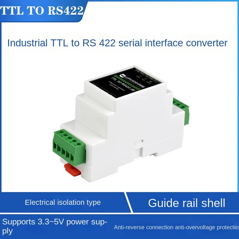 

Waveshare Industrial Guide TTL To RS422 Module Electrical Isolated TTL To RS422 Serial Port Converter With Isolation