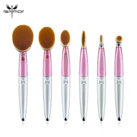 anmor 6pcs makeup brushes make up brush soft synthetic hair foundation contour eyeshadow cosmetic cleaner pinceaux maquillage