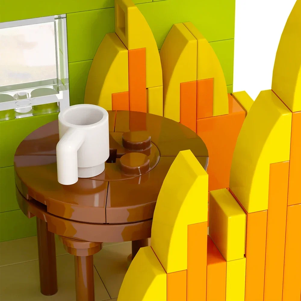 299 Шт. MOC This Is Fine Dog Набор Строительных Блоков Мультяшные Пожарные Мемы Игрушка