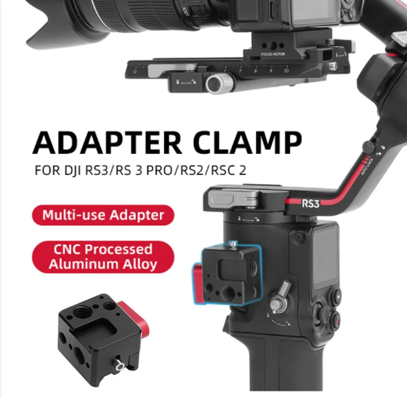 

Монтажная пластина, зажим, держатель монитора с резьбой 1/4 дюйма, 3/8 дюйма, расположение отверстия для DJI RS 2/ RSC 2/ RS 3/ RS 3 Pro, карданный аксессуар