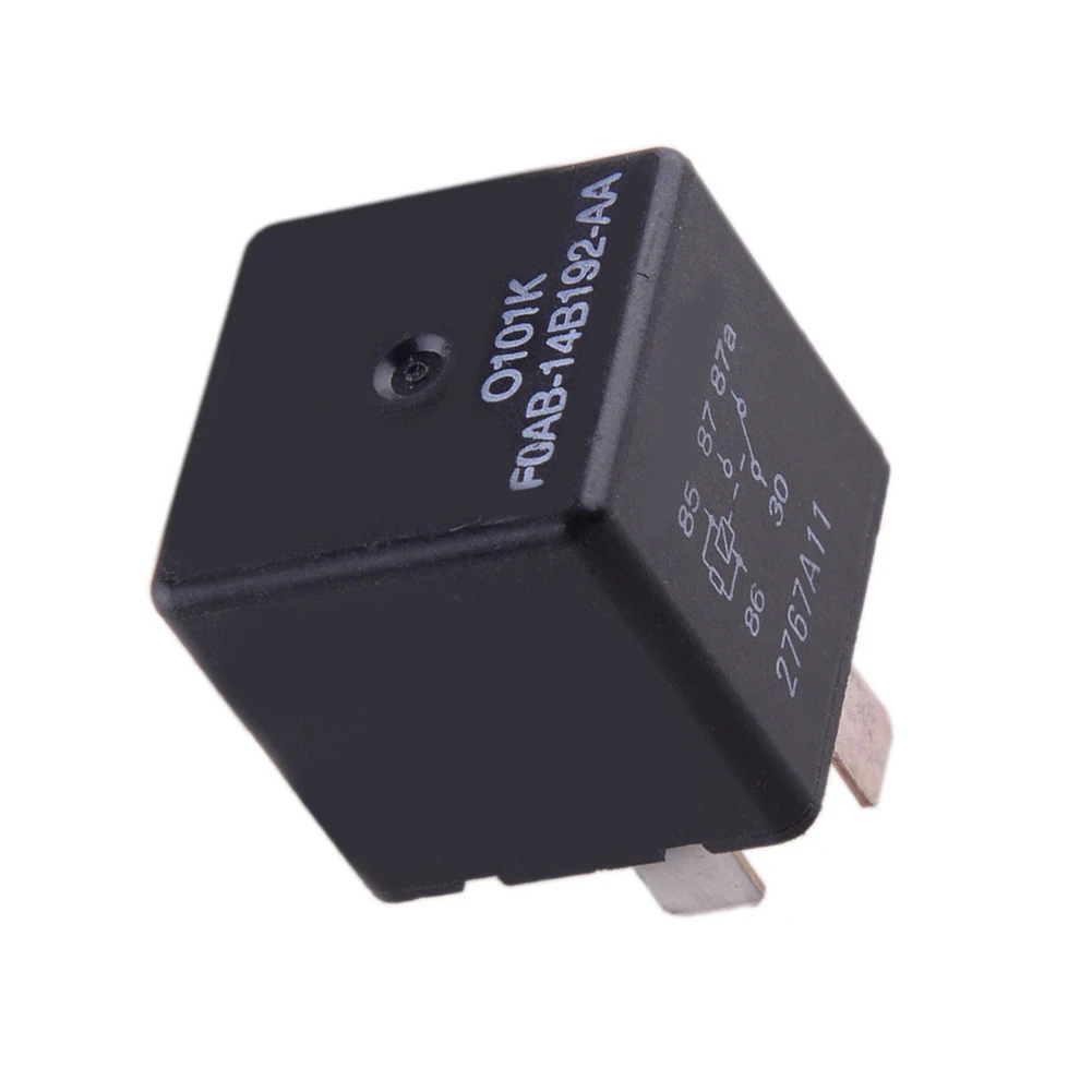 

12V DC 1pc Relay For Ford Plastic & Metal Black Brand New FOAB-14B192-AA FOAB-14B192-AA Fuel Pump Blower Relay