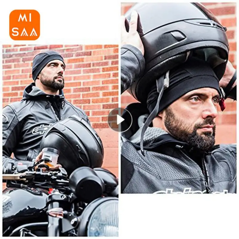 

New Front Helmet Motorcycle Bicycle Helmet Inner Cap Cool Max Hat Quick Dry Breathable Hat Racing Cap Under Helmet Beanie Cap