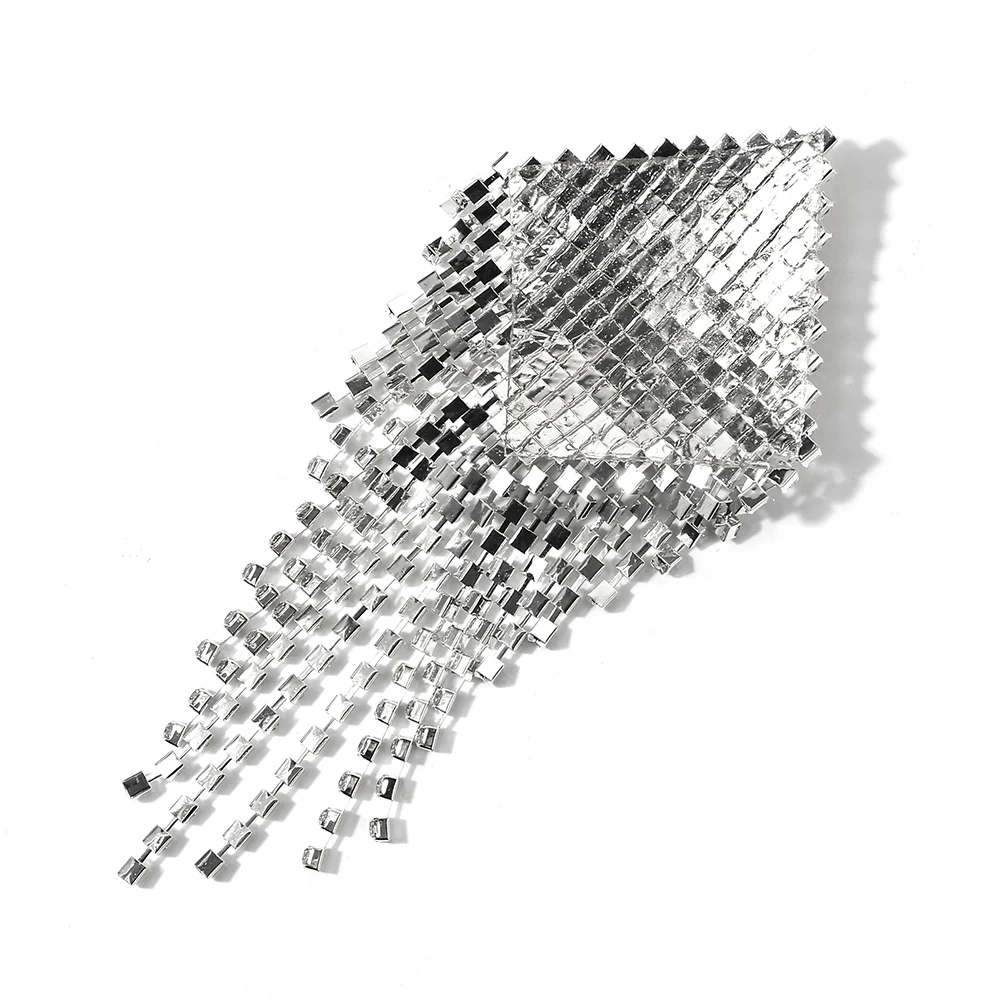 Rhinestone Tassel Chain Nipple Cover Reusable Women Sexy Metal Breast Stickers Nipple Pasties Silicone Bra Intimates Accessories