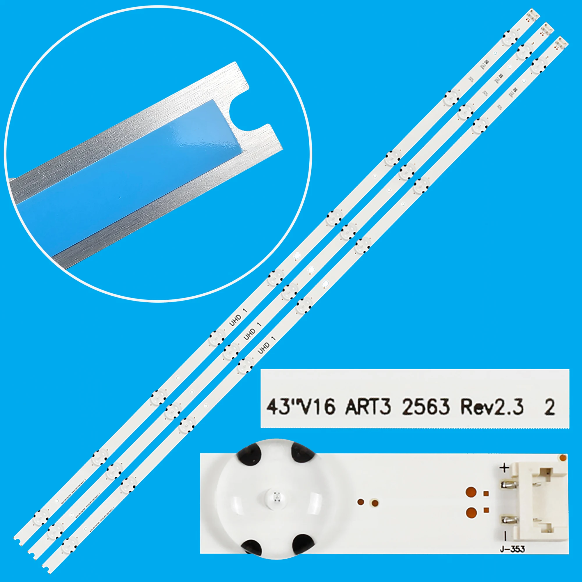 

10 комплект светодиодной подсветки для 43UH661V 43UH650V 43UH656V 43UH668V 43UH676V 6916L-2563A 43UH6507 43UH6509 43UH652V LC430DGG FJ M1