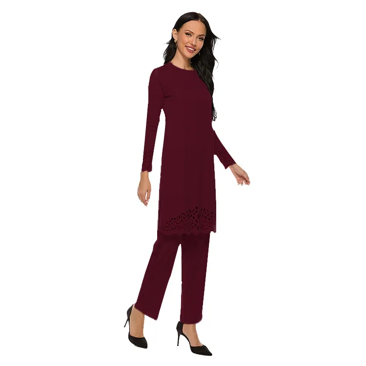 Two Piece Set Summer Suit Blazer Sets Outfits For Women Pants And Top Clothes For Business Girl Muslim America Fashion Clothing