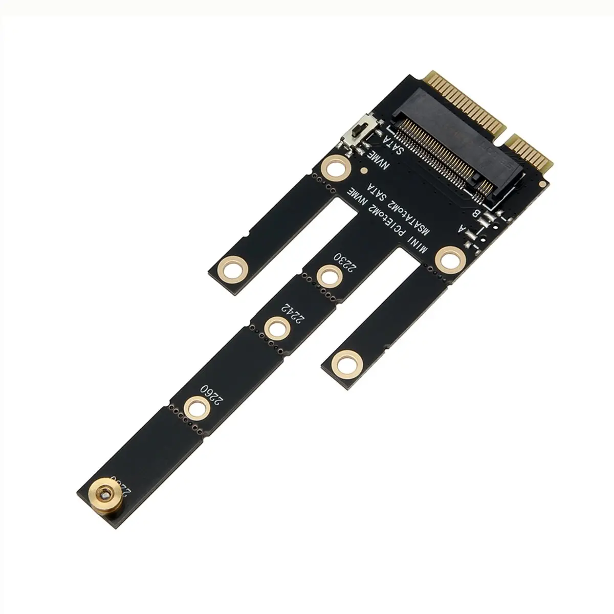 Фото НОВИНКА! Адаптер-карта MSATA на NGFF M.2, конвертер Mini PCI-E в NVME, карта расширения, поддерживает SSD M.2 2230, 2242, 2260, 2280 №5