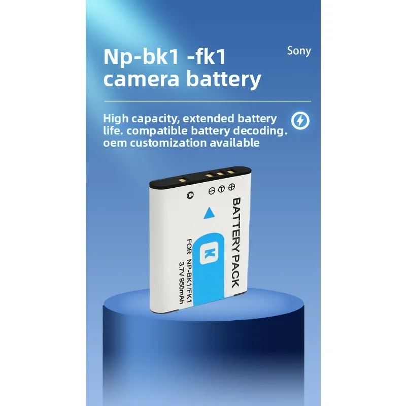 NP-BK1FK1 Battery 3.7V 950mAh Rechargeable Batteries and Charger for Sony DSC S750 S780 S950 S980 W190 W180 Camera Battery (art.: 3920d3f225451) - 3920d3f225451