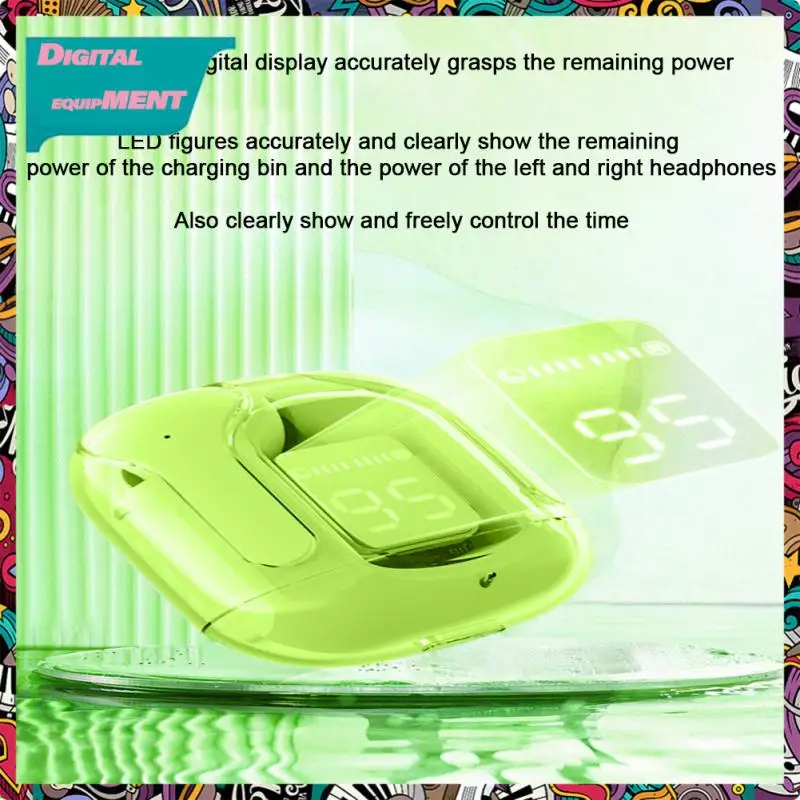 

Hifi Stereo Touch Control Waterproof Headset With Charging Case Wireless Headphones For Xiaomi Huawei Phone Transparent