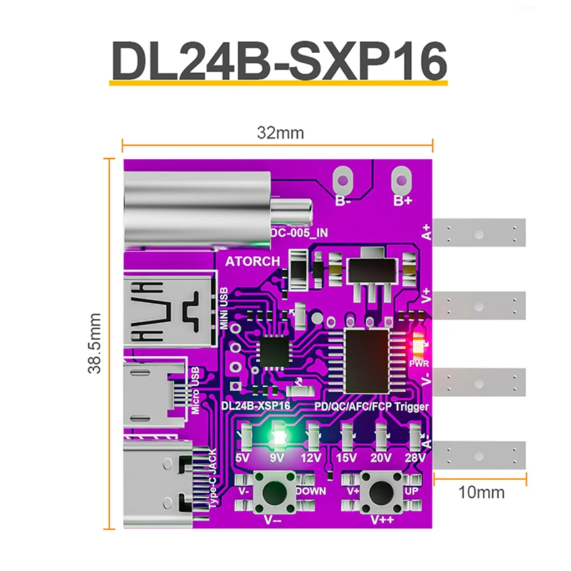 

Тестер нагрузки Type-C 140 Вт фиолетовый