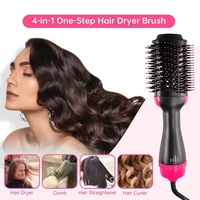4 in 1 hair dryer brush hot comb negative ion dryer and straightening brush salon styling curling ironhair straighteners brush