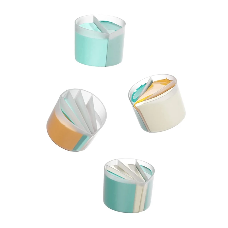 

1 Set Of 4 Silicone Split Cups For Paint Pouring For Resin Pouring And Acrylic Pouring With Cleaning Brush Set (2-5 )