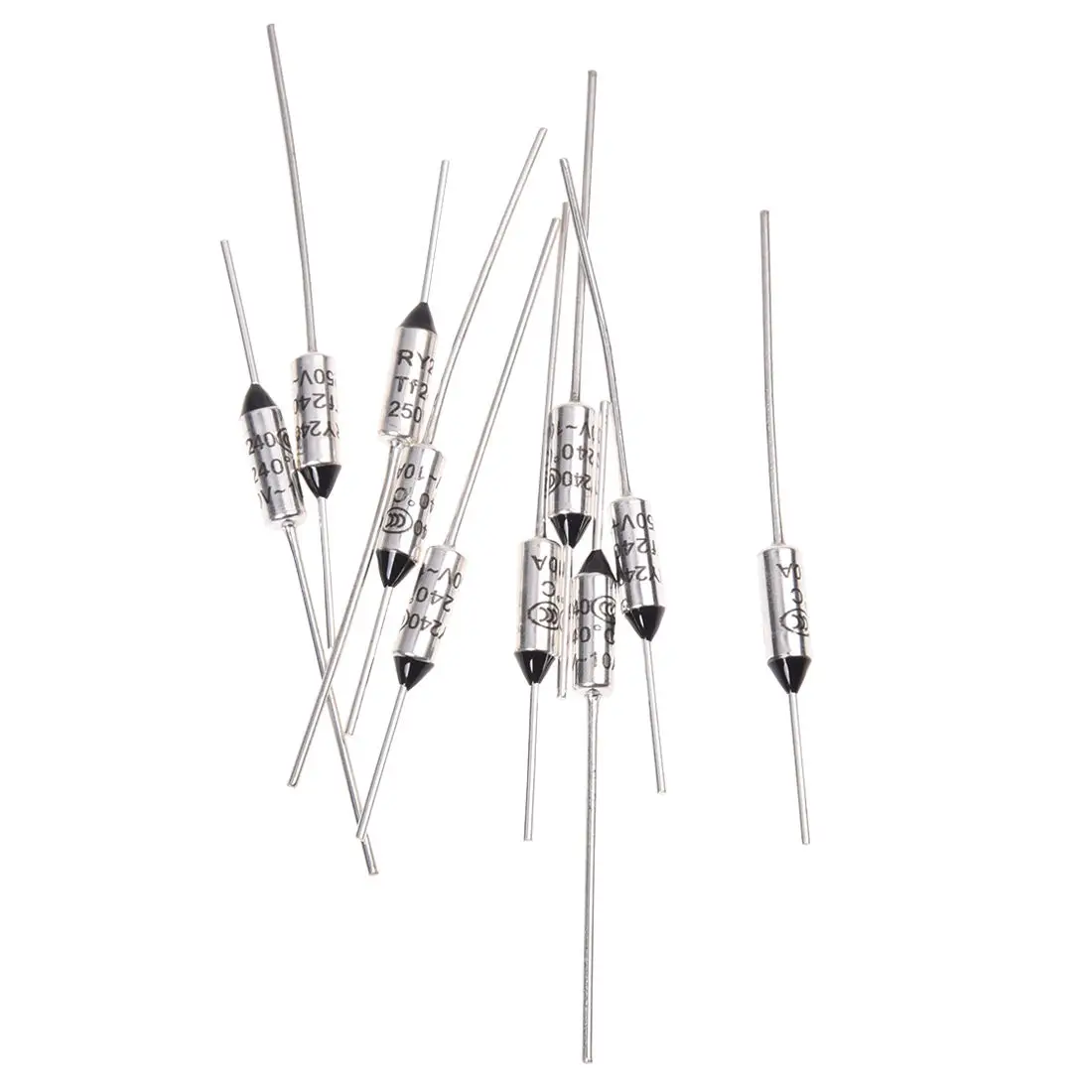 

10 Pcs Circuit Cut Off TF 240 Celsius 250V 10A Temperature Thermal Fuses