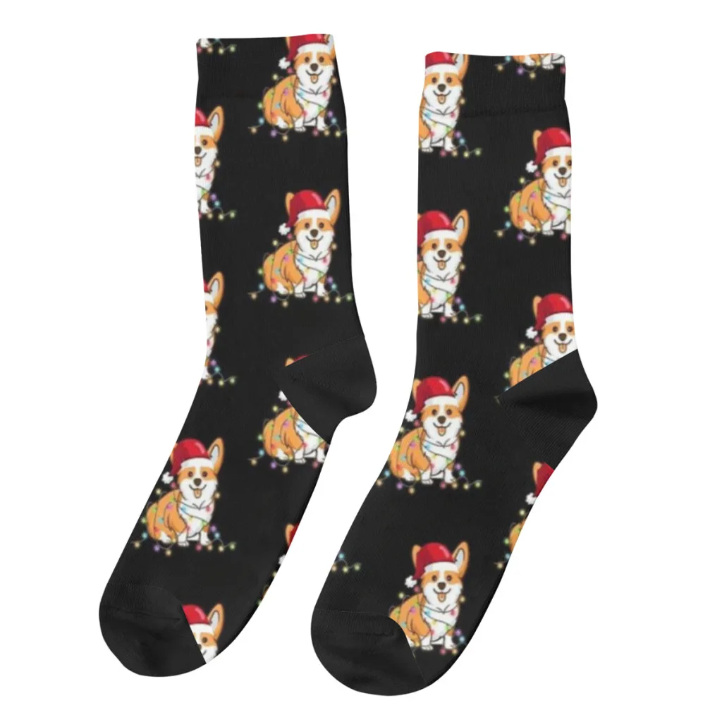 

Christmas Corgi Santa Claus Christmas stocking stuffers Gift For Men and Women Teens Socks