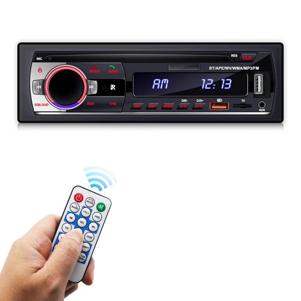 

Автомагнитола 1 Din с Bluetooth и mp3-плеером, мультимедийный плеер с цветными кнопками, FM, Aux, 12 В, SD, TF, USB