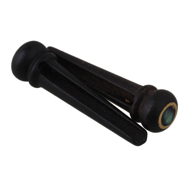 6X черные булавки для моста гитары концевые из черного дерева Abanlone Dot (черные) и 6