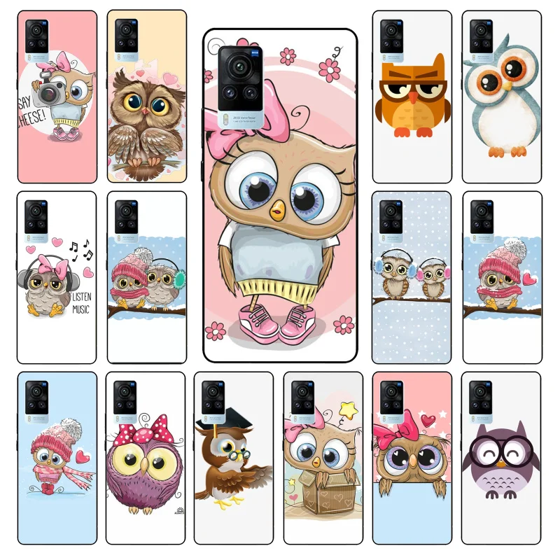 

Cute Cartoon Owl Hearts Lover Phone Case for VIVO V21E V21 V23 V23E V2109 Y53S Y33S Y55 Y76 Y31 Y21 Y72 Y01 Y21S Y11S