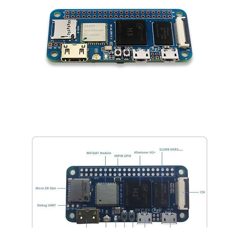 Banana Pi M2 Zero Allwinner H2+/H3 Четырехъядерный процессор Cortex-A7 512 МБ DDR 3 SDRA WiFi BT UART Та же
