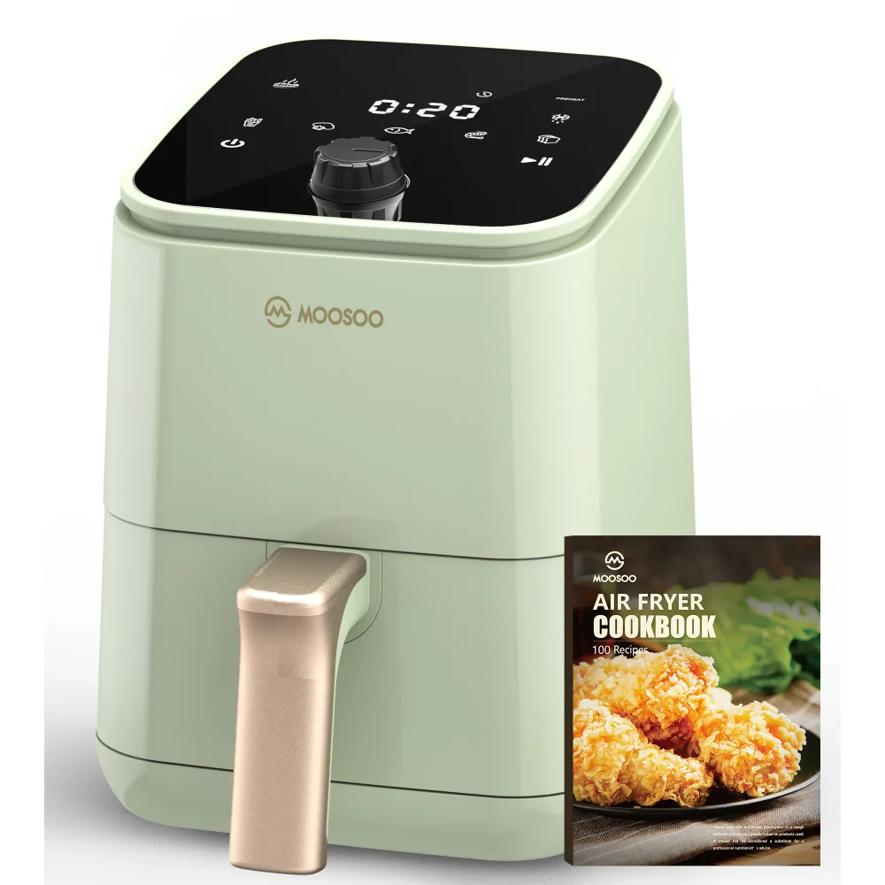 

ZAOXI Air Fryer 2 Quart , 1200W Oilless Digital Air Fryer with Rotisserie & Dehydrator For Air Fry, Roast, Bake, Grill