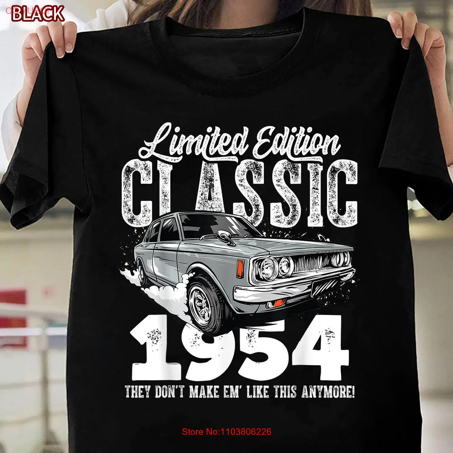 Футболка 69-го дня рождения винтажная Классическая футболка с автомобилем для 1954