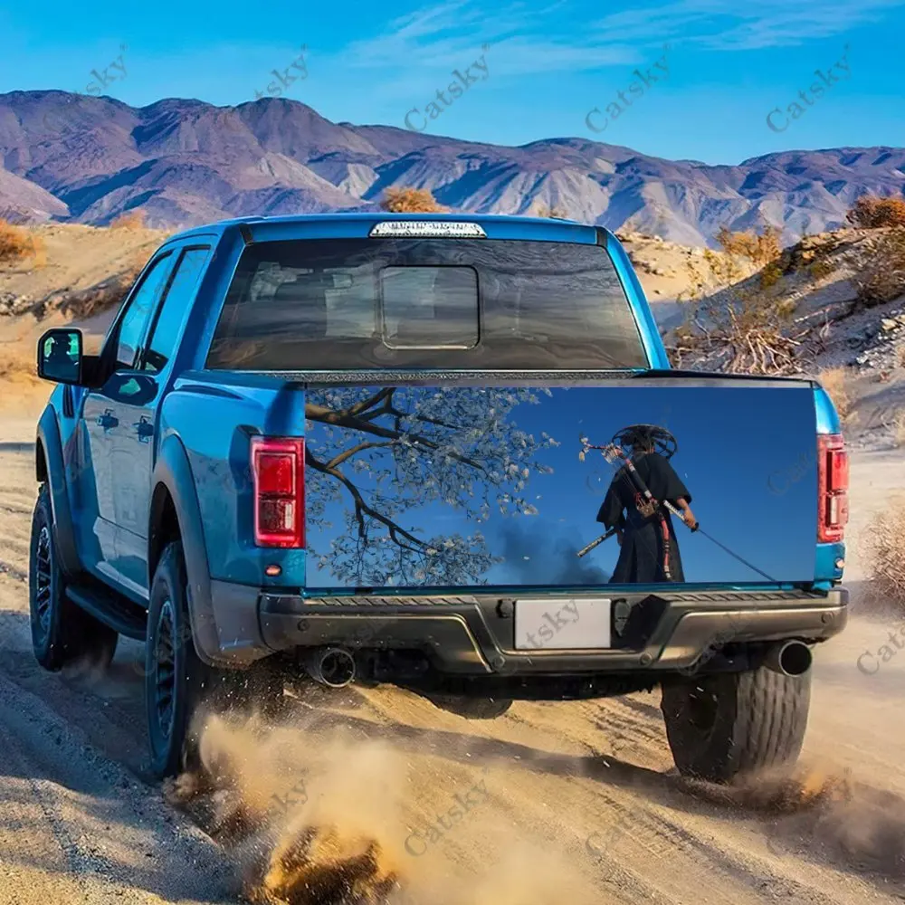 Японская защитная виниловая наклейка на багажник автомобиля самурая