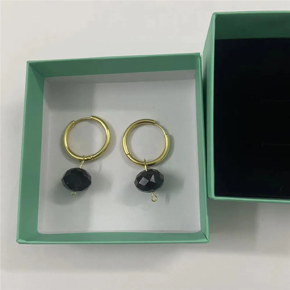 

1 Pair Kpop Stray Kids Glass Cabochon Drop Earrings Kpop Fashion Jewelry Accessories For K-POP Student Gifts