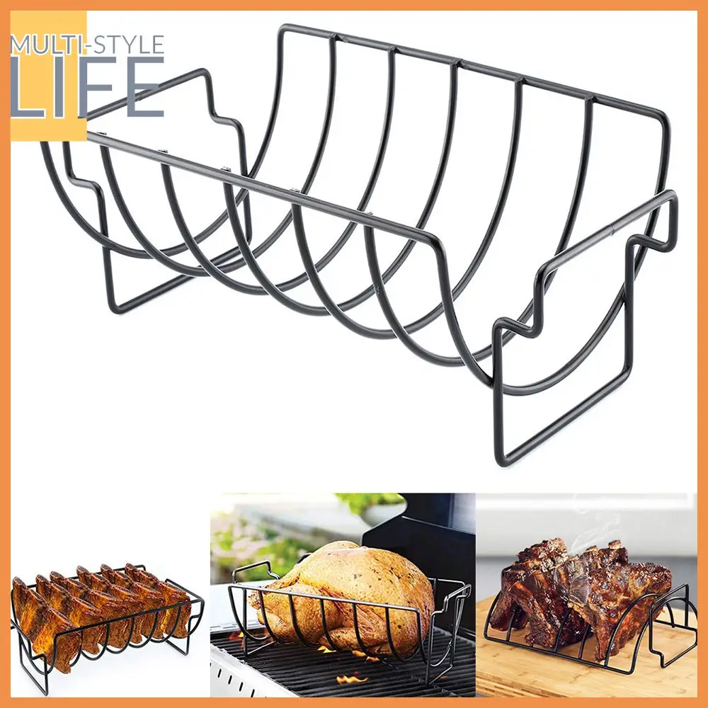 

Stainless Steel Steak Rack High Quality Non-Stick Steak Rack Stand Barbecue Roast Rack Chicken Wing Leg Rack Kitchen Accessories