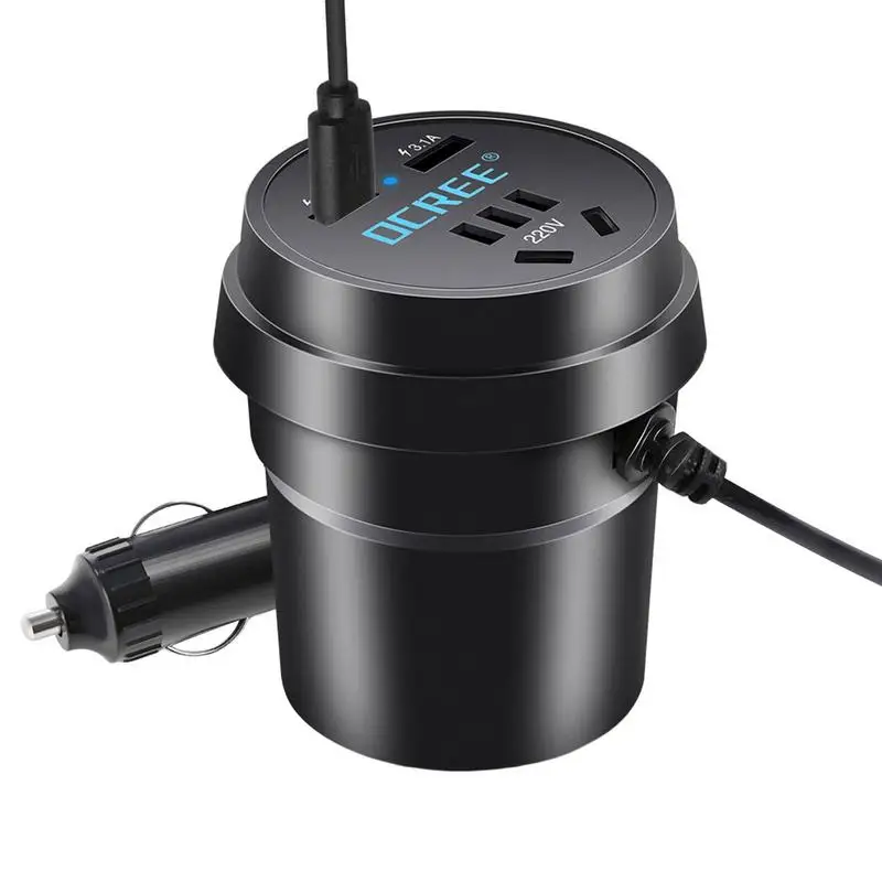 

Автомобильное зарядное устройство с инвертором и 2 USB-портами