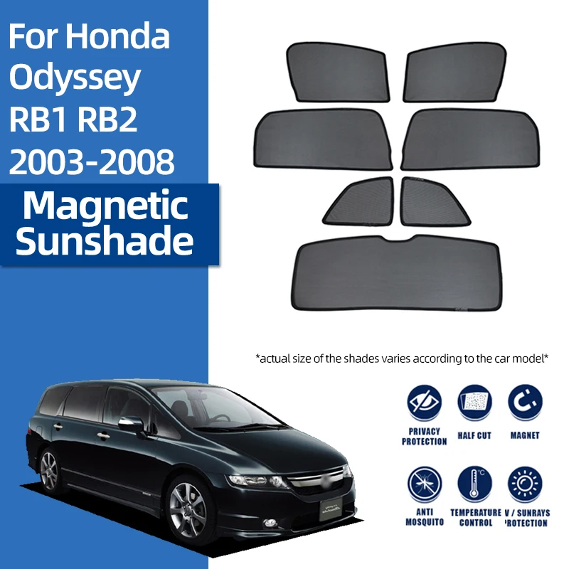 

For Honda Odyssey RB1 RB2 2003-2008 Front Windshield Car Sunshade Shield Rear Baby Side Window Sun Shade Visor Magnetic Curtain