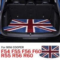 1 piece blue red union jack car rear trunk custom mat for mini cooper f54 f55 f56 f60 r55 r56 r60 clubman countryman hatchback