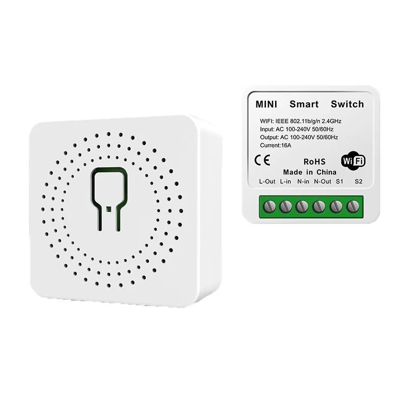Умный переключатель eWeLink Wi-Fi 16A Mini Smart Switch Управление через приложение Таймер-переключатель Поддержка нескольких голосовых управлений с Alexa Google (art.: 3920d2fb58cbf) - 3920d2fb58cbf