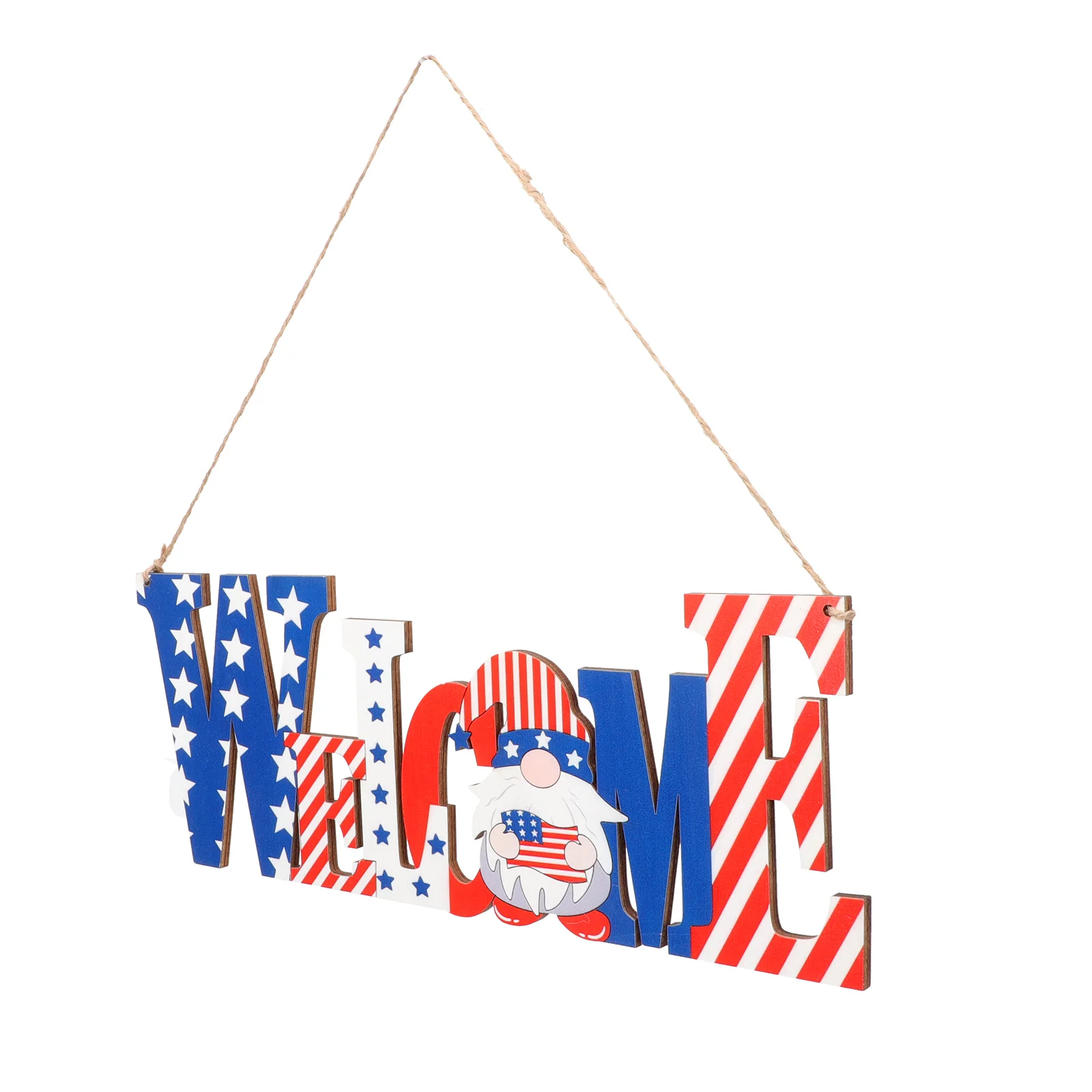 

Independence Day Hanging Door Sign Festival Wooden Alphabet Hanging Decor